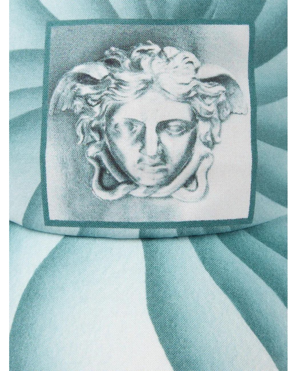 Versace Blue Baseballkappe Mit Medusa-Print