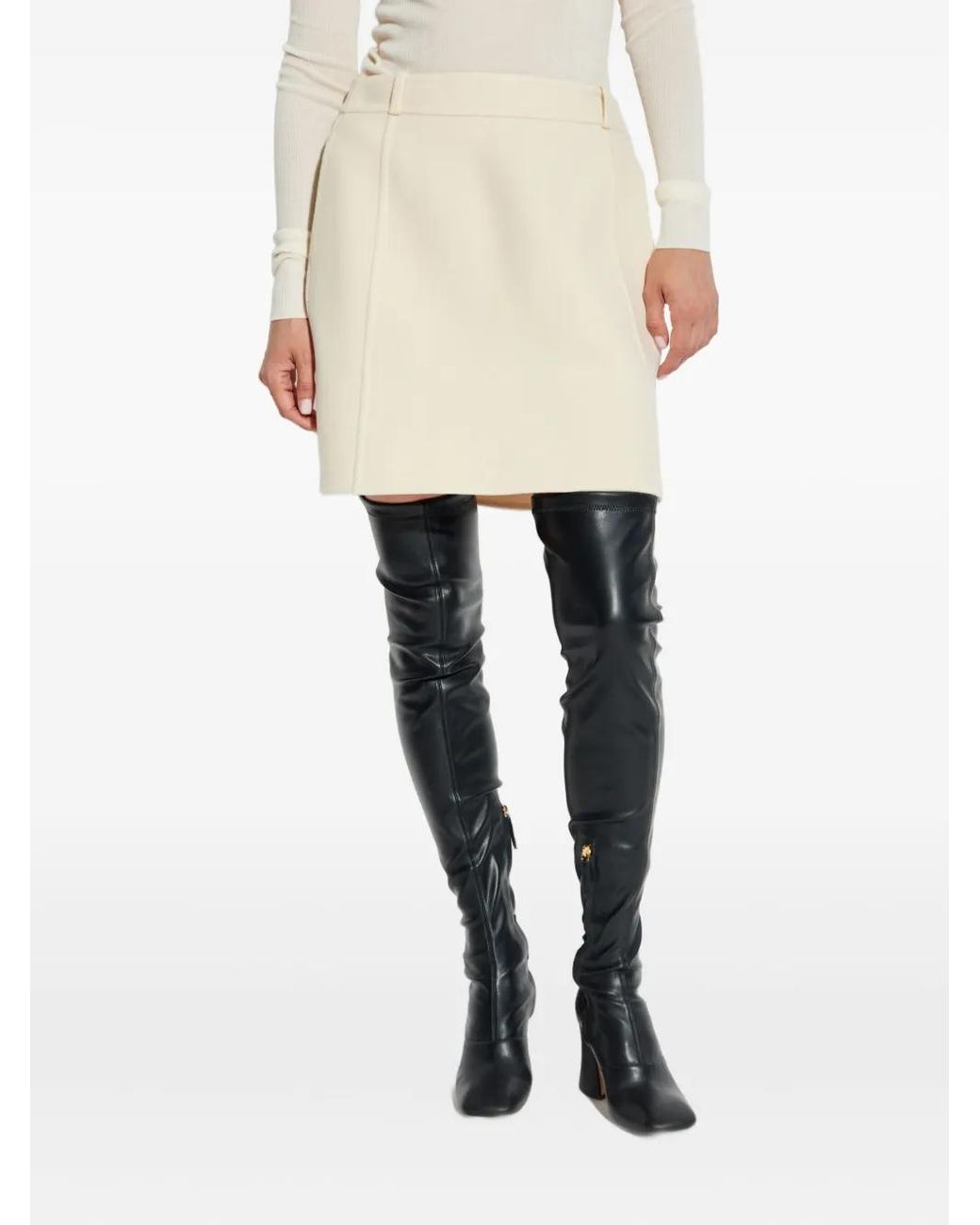 Jil Sander Natural Wool Skirt