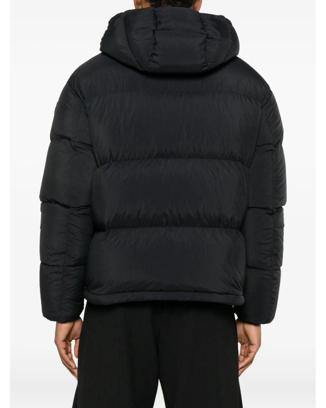 Moncler Black Meriera Hooded Zip-Up Puffer Jacket for men