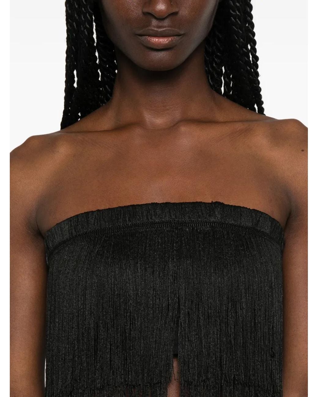 Top Con Frange di Bless in Black