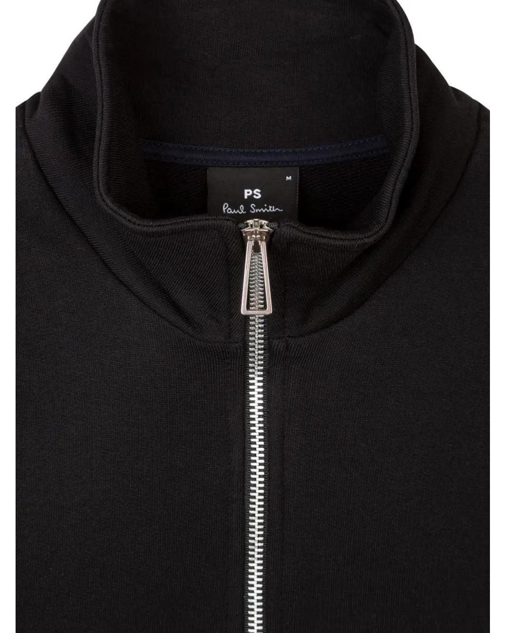 Paul Smith Blue Logo-Patch Funnel-Neck Sweatshirt for men