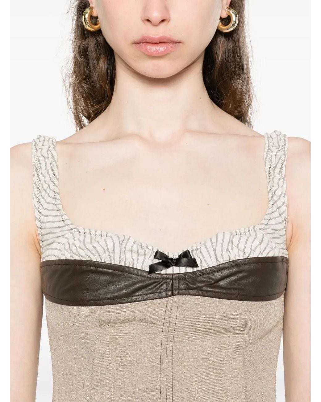Elena Velez Natural Corset-Style Top