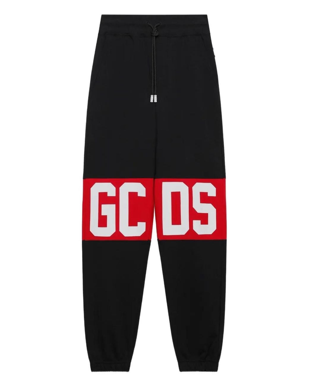 Gcds Black Band-Logo Track Pants for men
