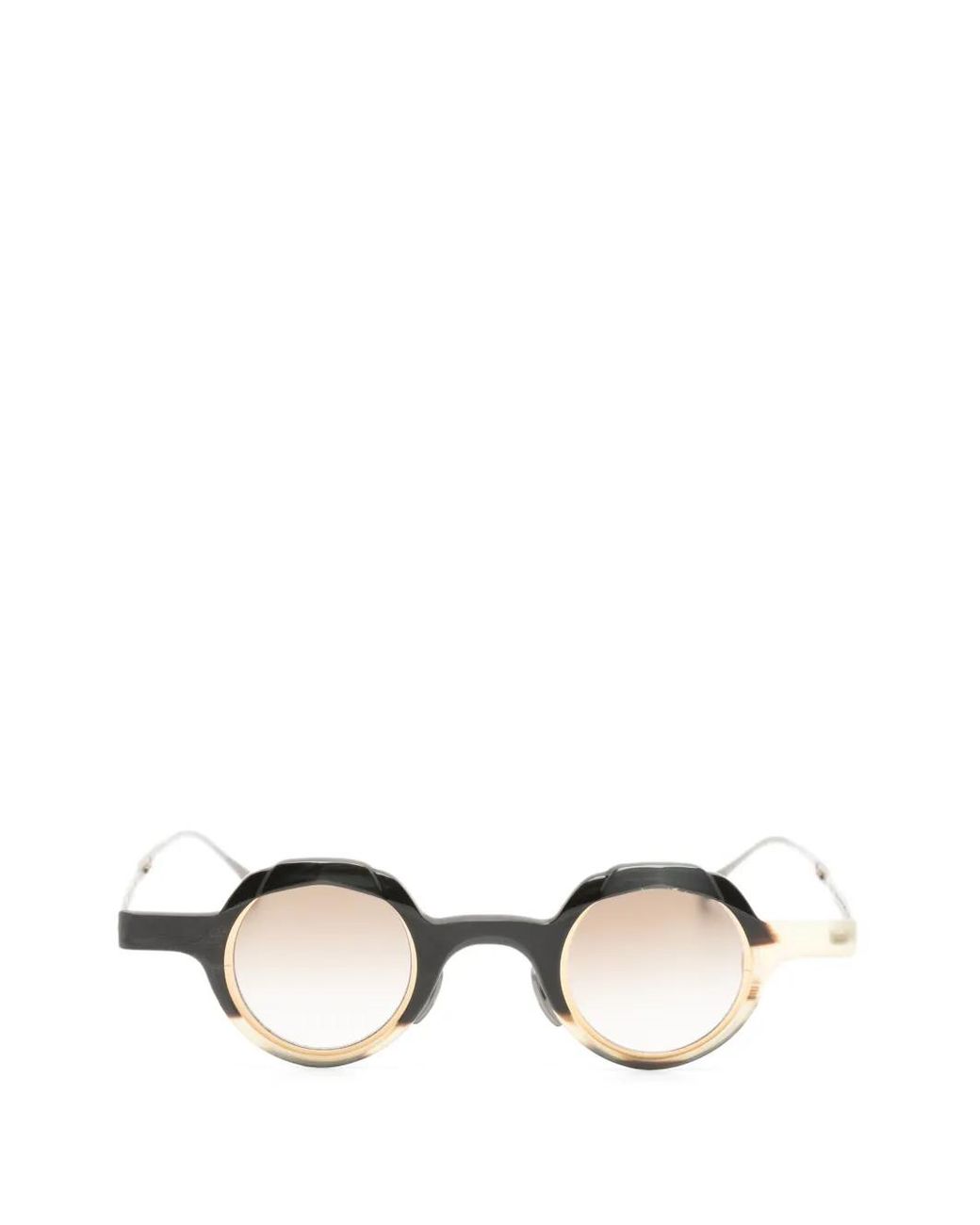 Rigards Black Round-Frame Sunglasses