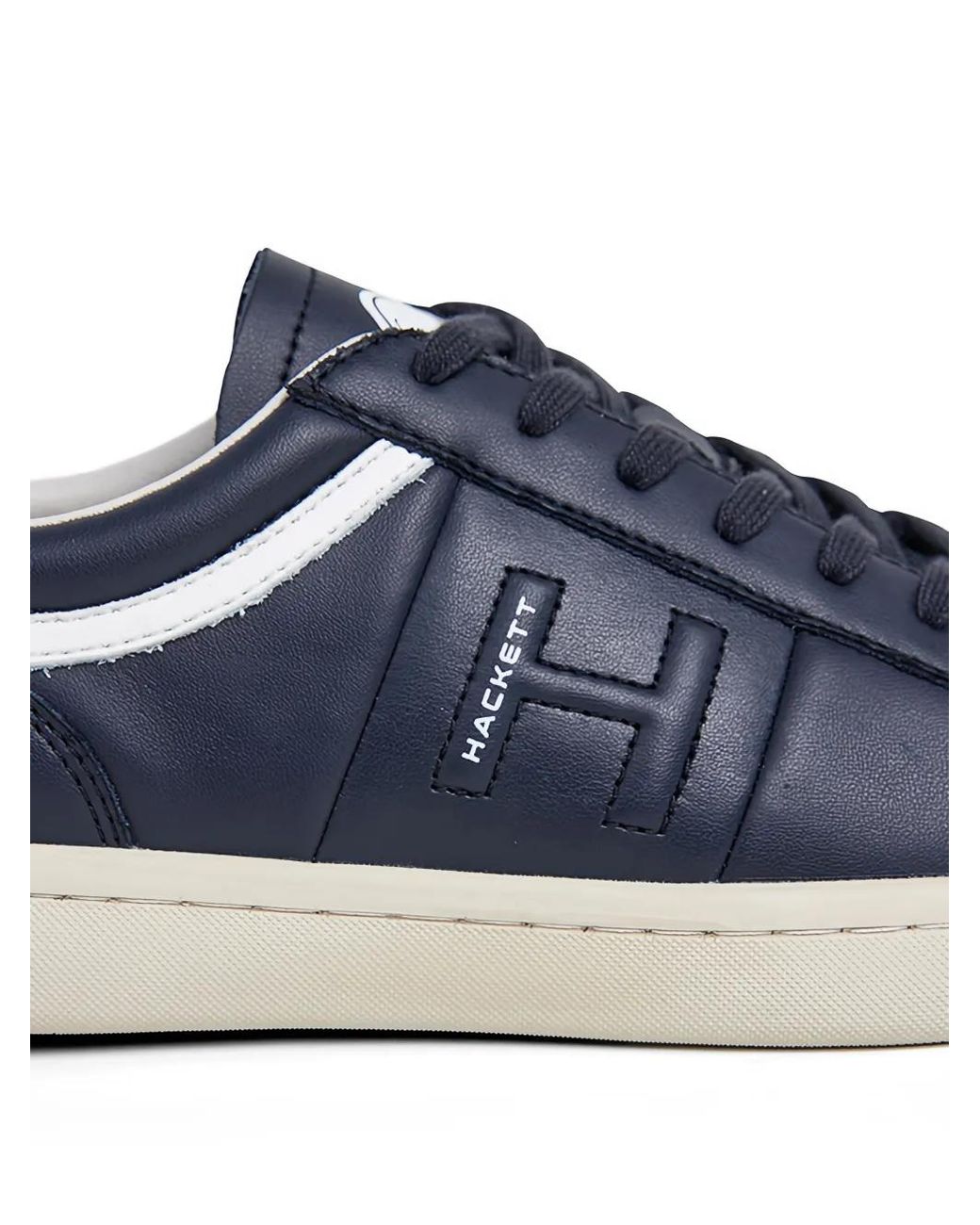 Hackett Blue Stripe Logo Sneakers for men