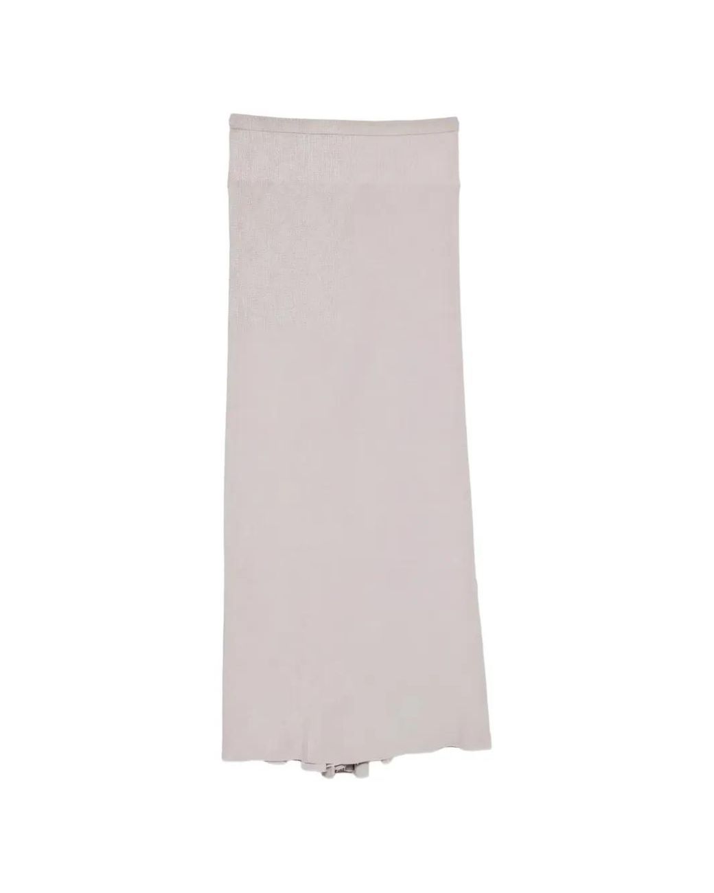Rick Owens White Silk Blend Long Skirt