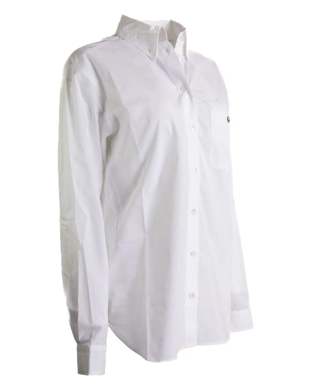 Coperni White Tailored Button-Up Shirt With Classic Collar