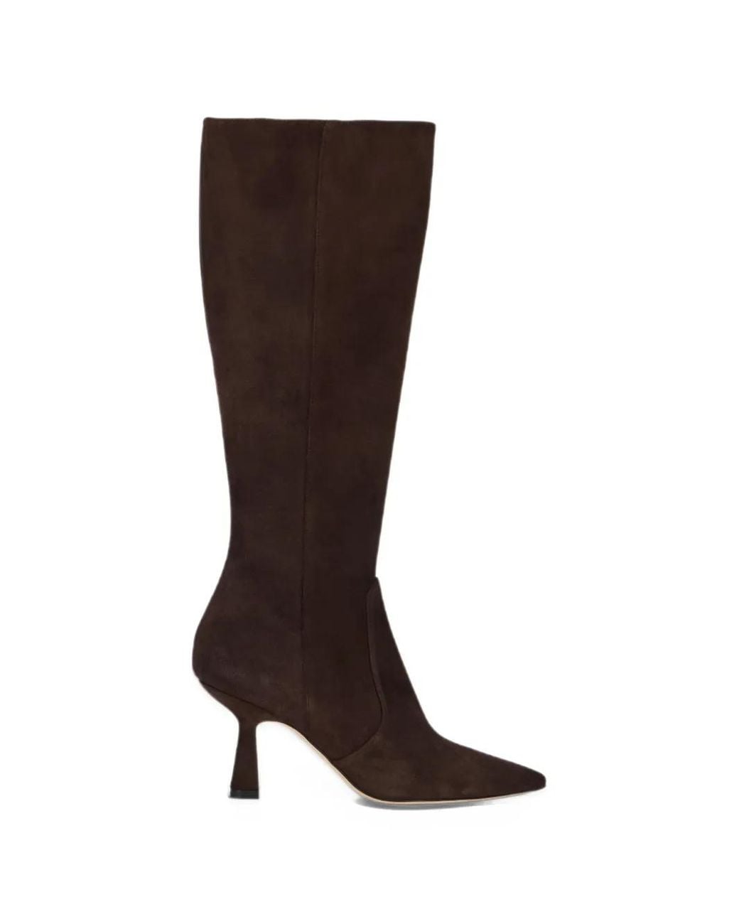 Stuart Weitzman Brown Stuart Super Sculpt Zip Knee-High Boots