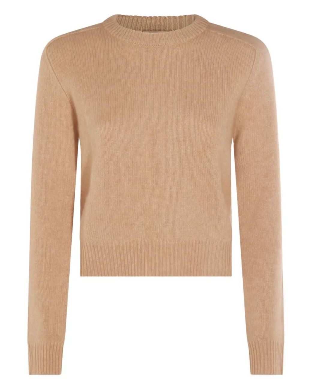 Kujten Natural Crew-Neck Cashmere Sweater