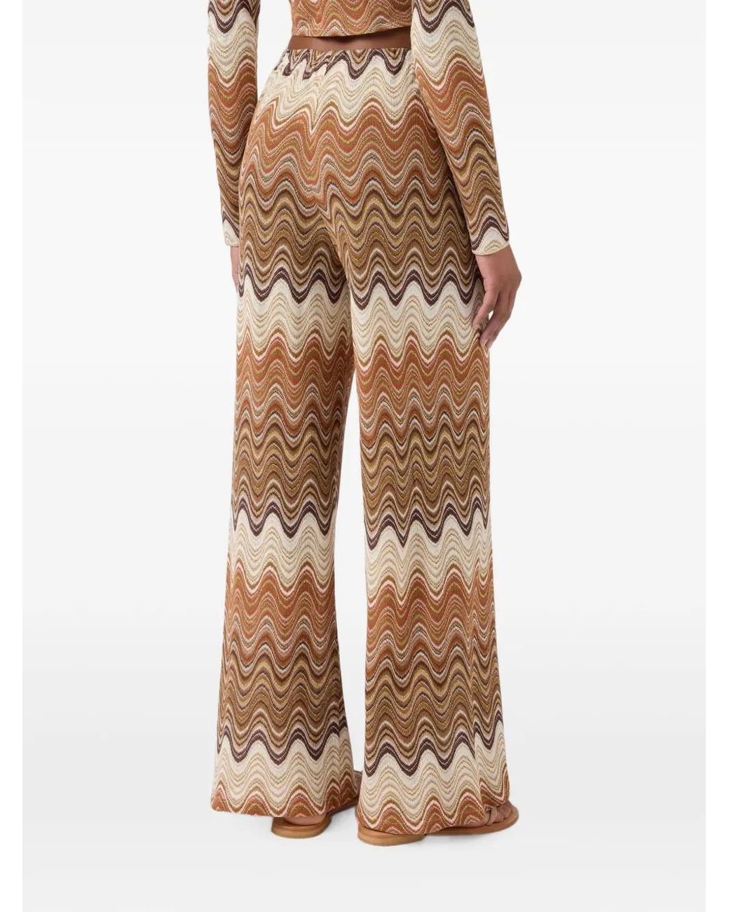 Mc2 Saint Barth Natural Amalia Degradé Raschel Long Trousers Pant