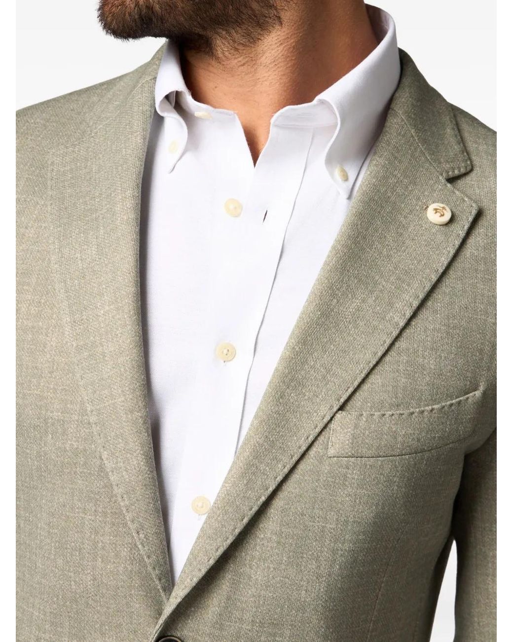 Brooks Brothers White Single-Breasted Blazer for men
