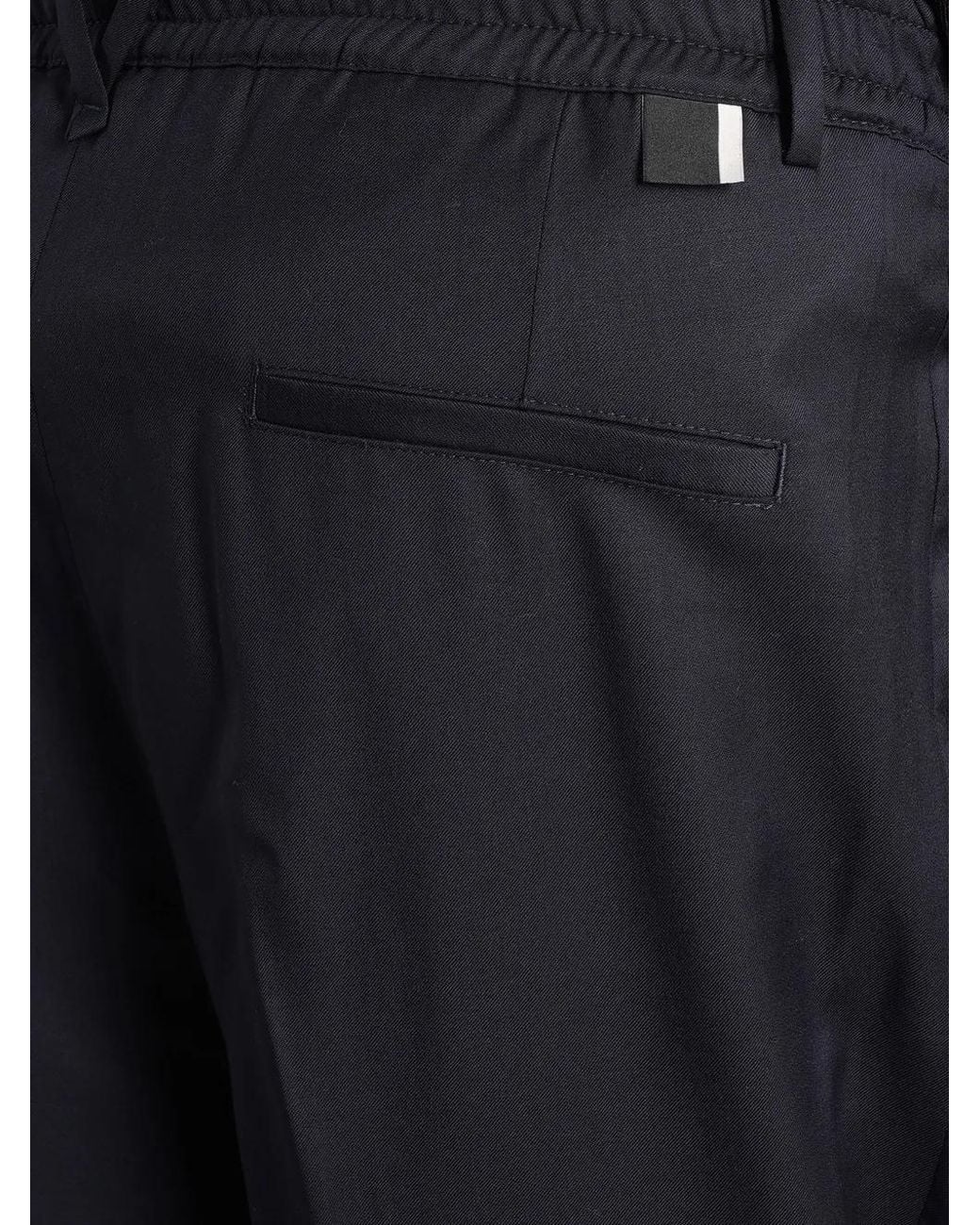 Low Brand Black Zen Pleated-Detail Trousers for men