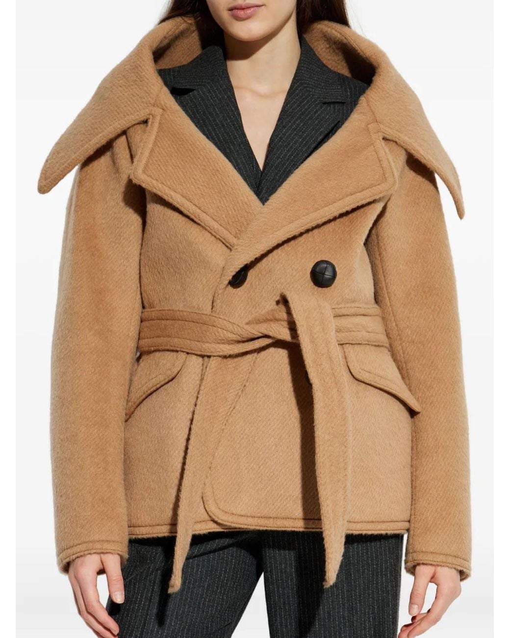 DSquared² Natural Belted Double-Breasted Jacket