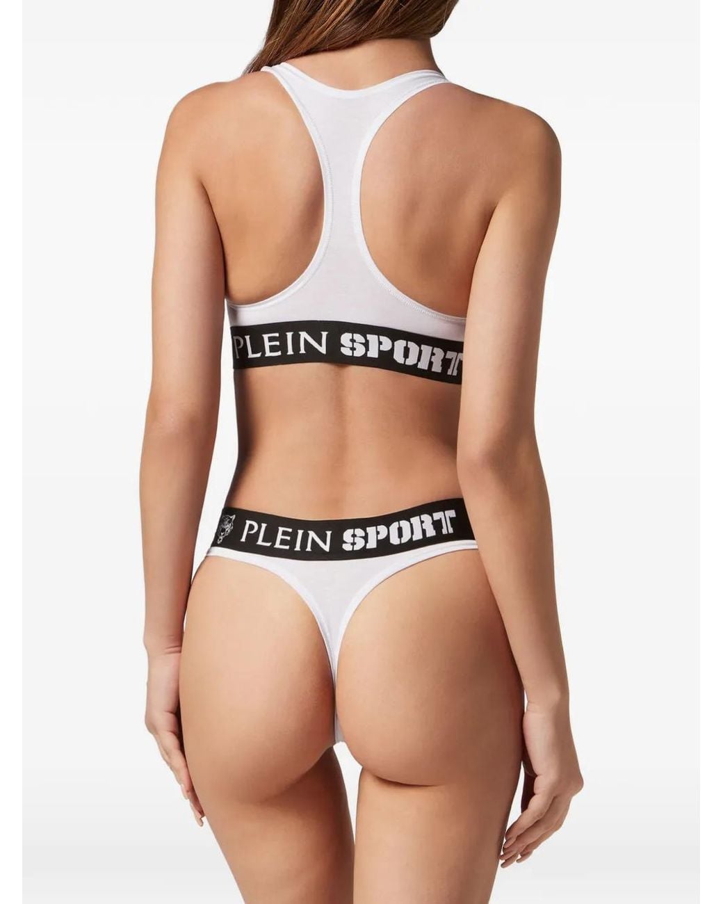 Philipp Plein White Ensemble De Sous-Vêtements À Bande À Logo Et Imprimé Griffures