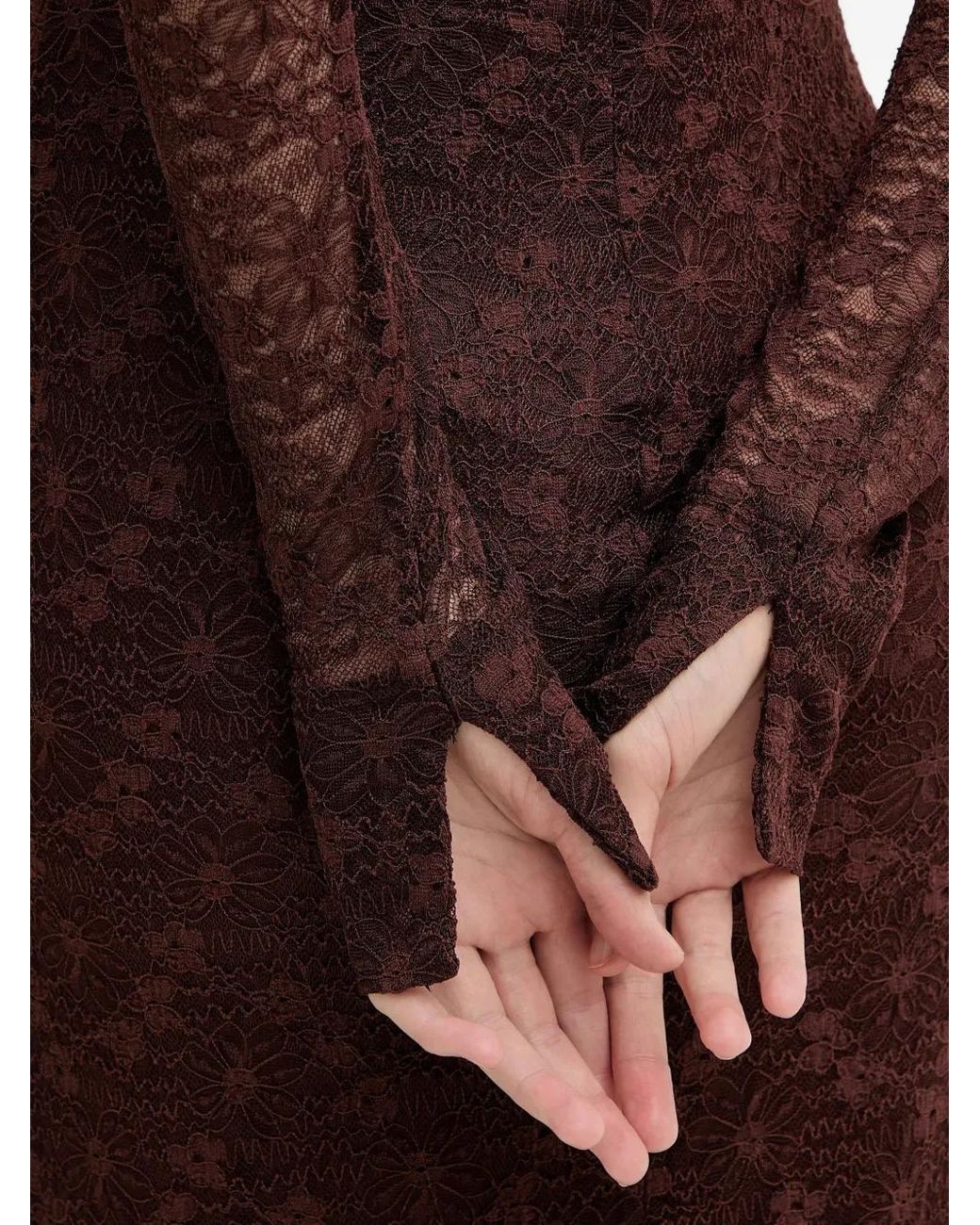 Bardot Purple Lace V-Neck Dress