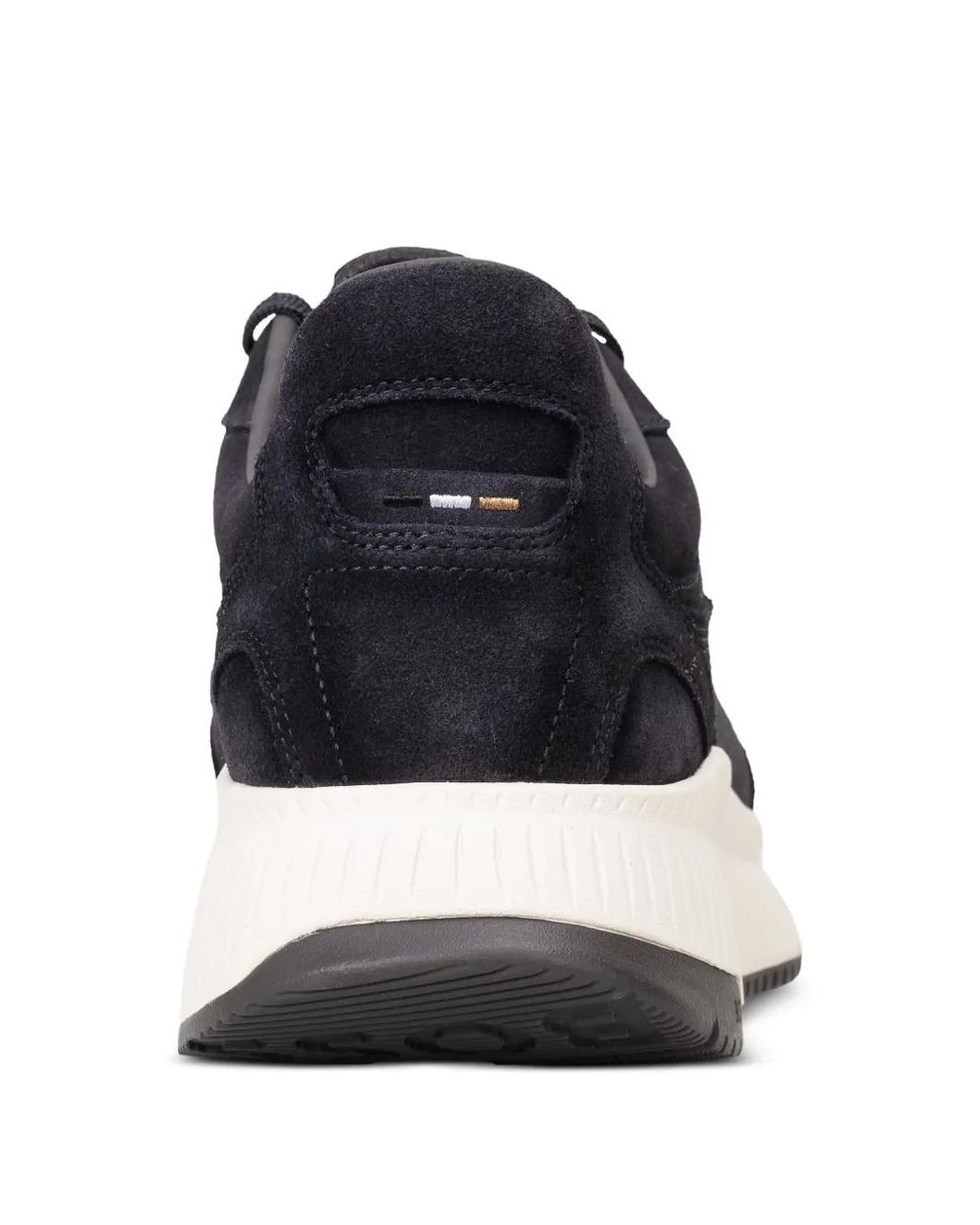 Boss Blue Lace-Up Leather Sneakers for men