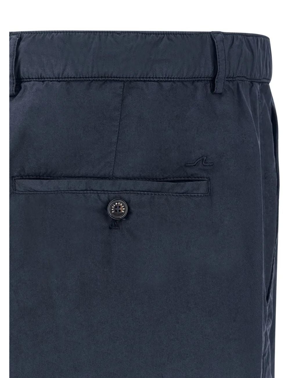 Paul & Shark Blue Ultralight Poplin Chino Trousers for men