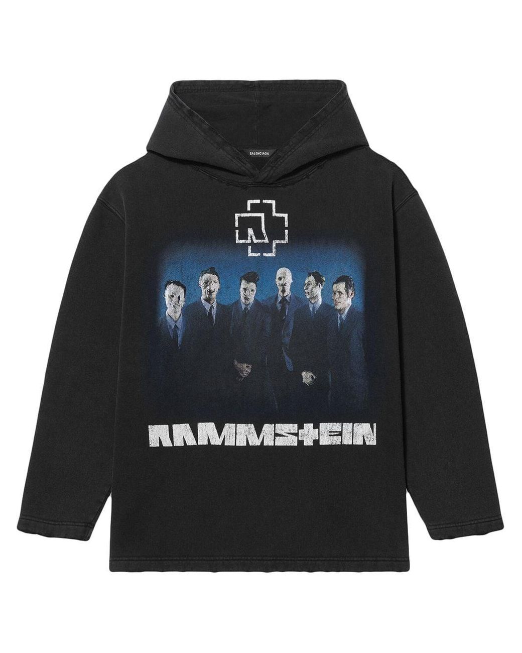 Balenciaga Rammstein Long-sleeve Hoodie in Black | Lyst