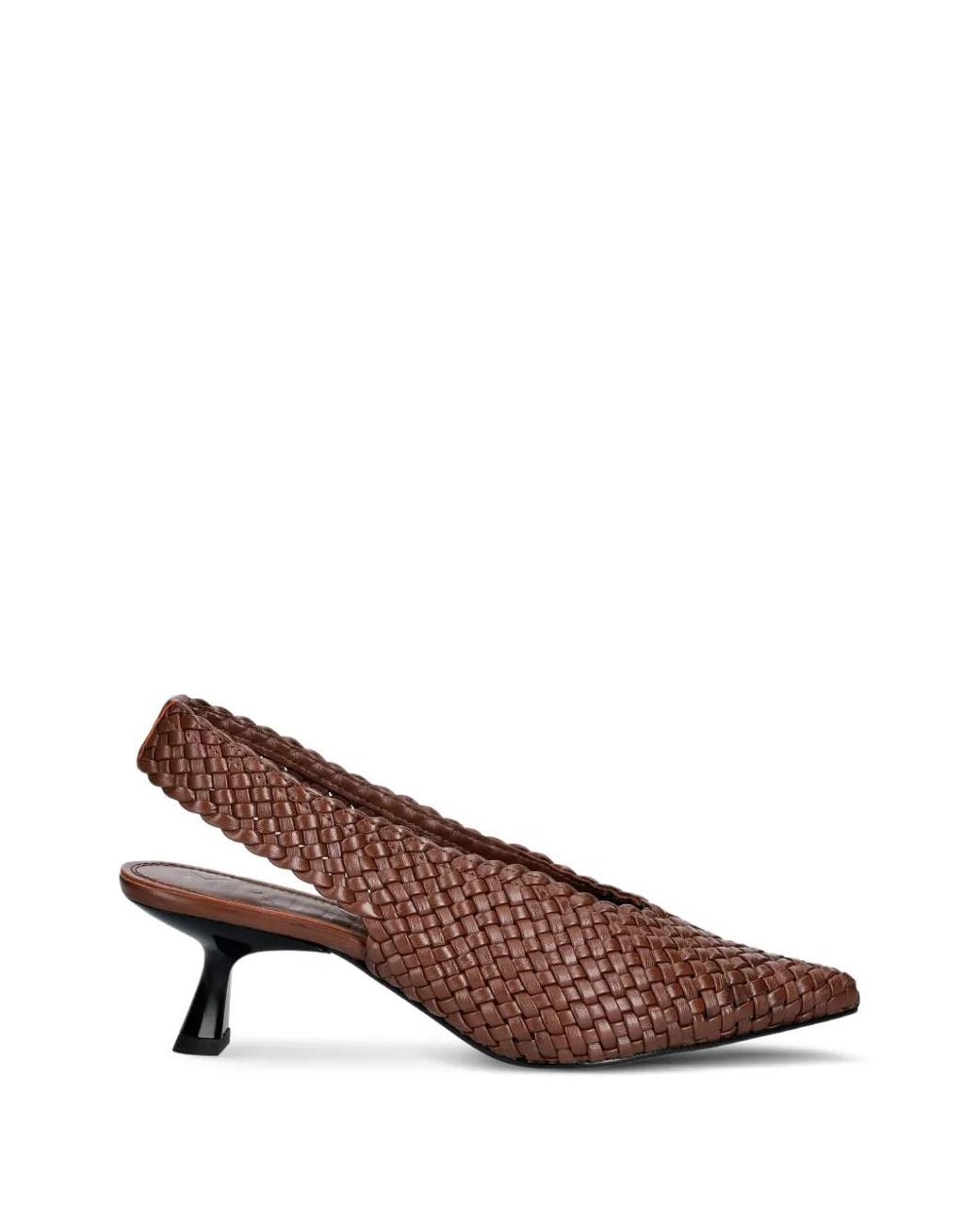 Souliers Martinez Brown Escarpins Bianca Tressés