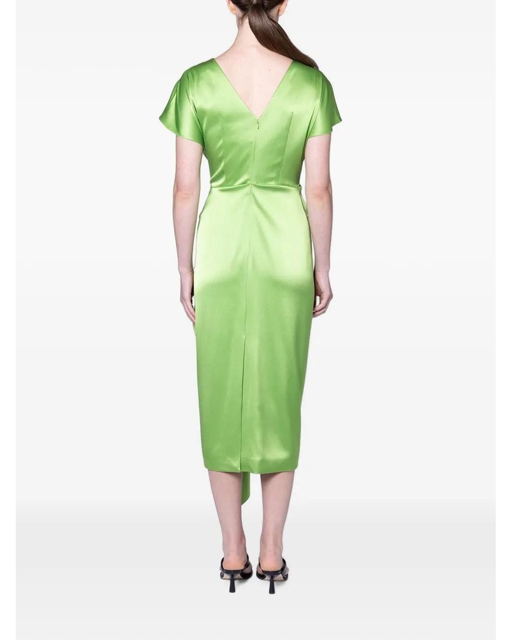 Roksanda Green Zoa Draped Midi Dress