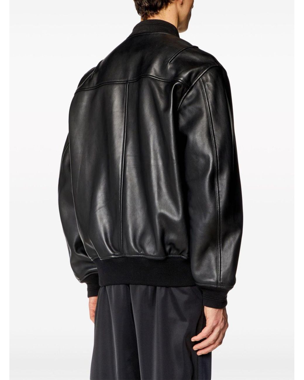 DIESEL L-Pritts-New Leather Jacket in Black for Men | Lyst