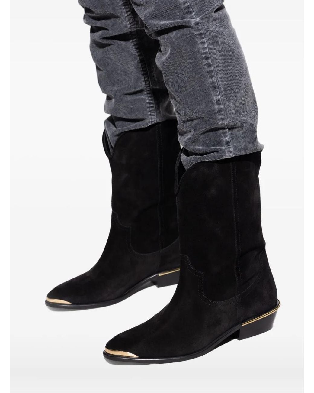Isabel Marant Black Suede Ankle Boots 'Elbana'