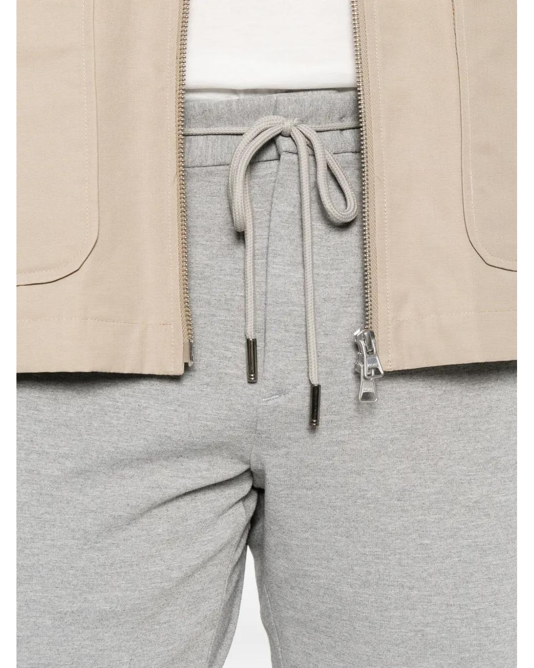 Karl Lagerfeld Gray Drawstring Track Pants for men