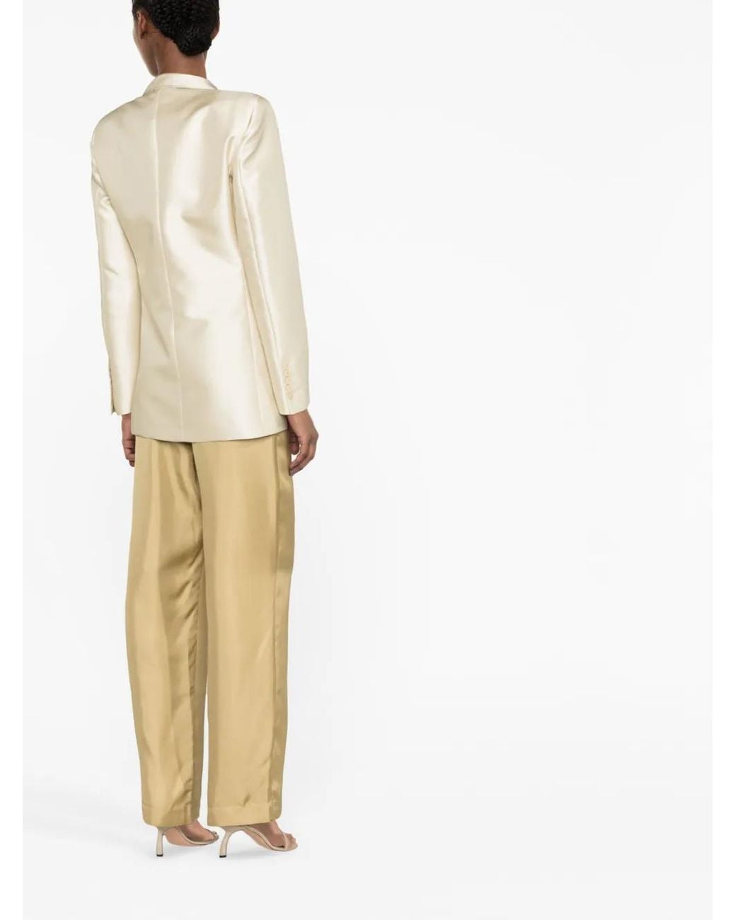 Blanca Vita Natural Single-Breasted Button-Fastening Jacket