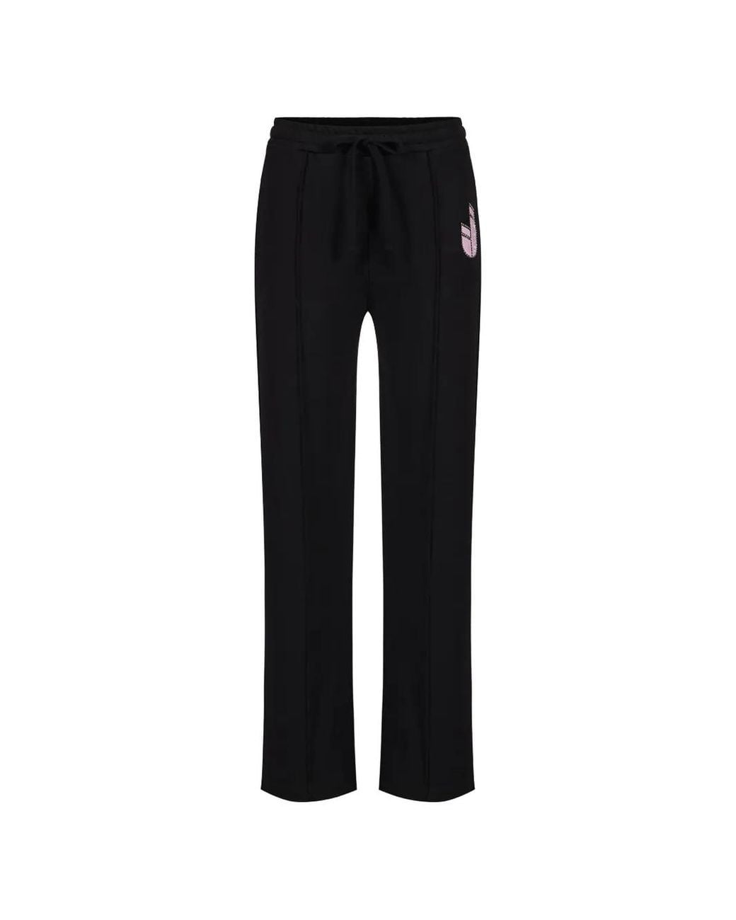 Iceberg Black Logo-Patch Drawstring Track Pants