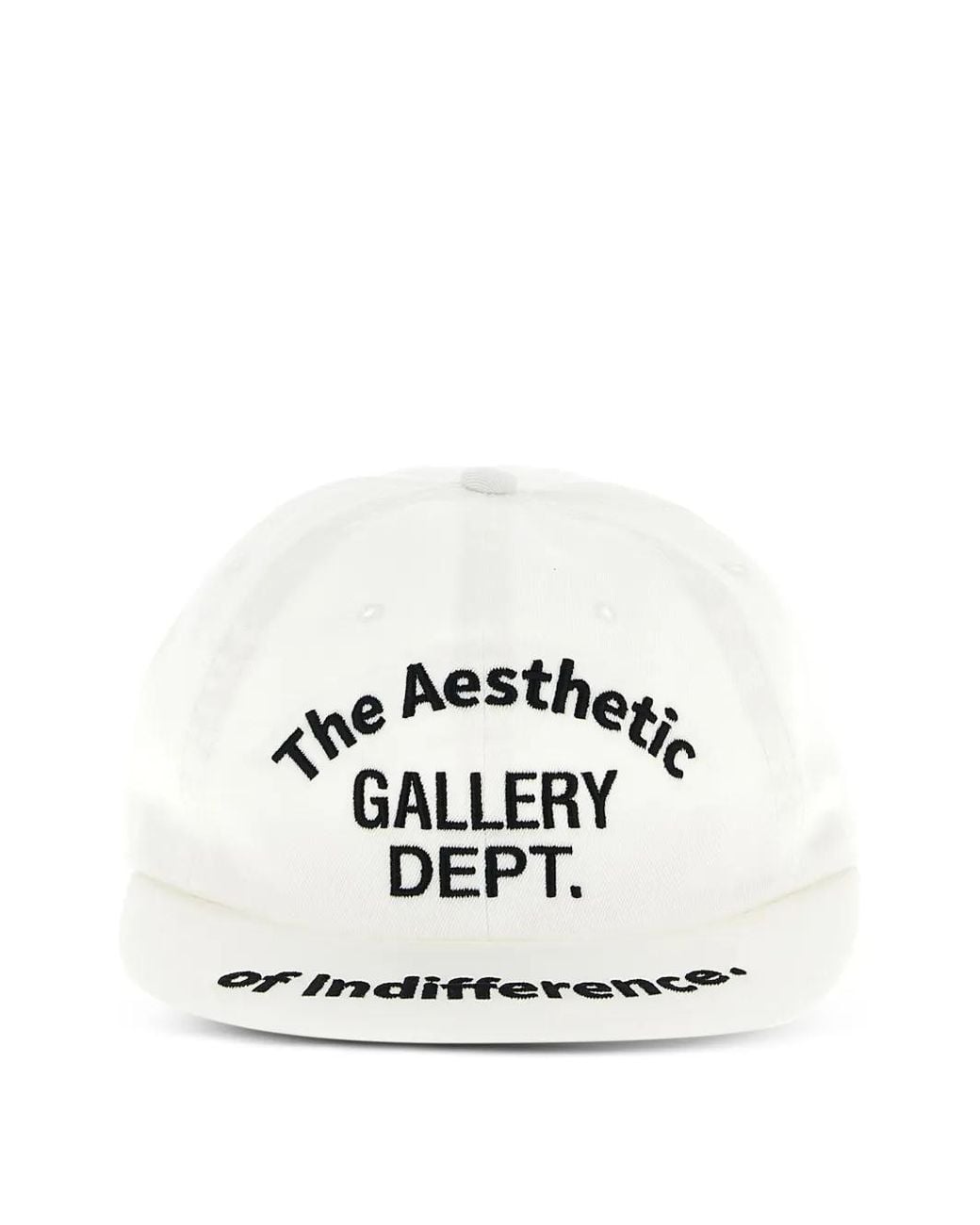 GALLERY DEPT. White Aesthetic Of Indifference Embroidered Cap for men