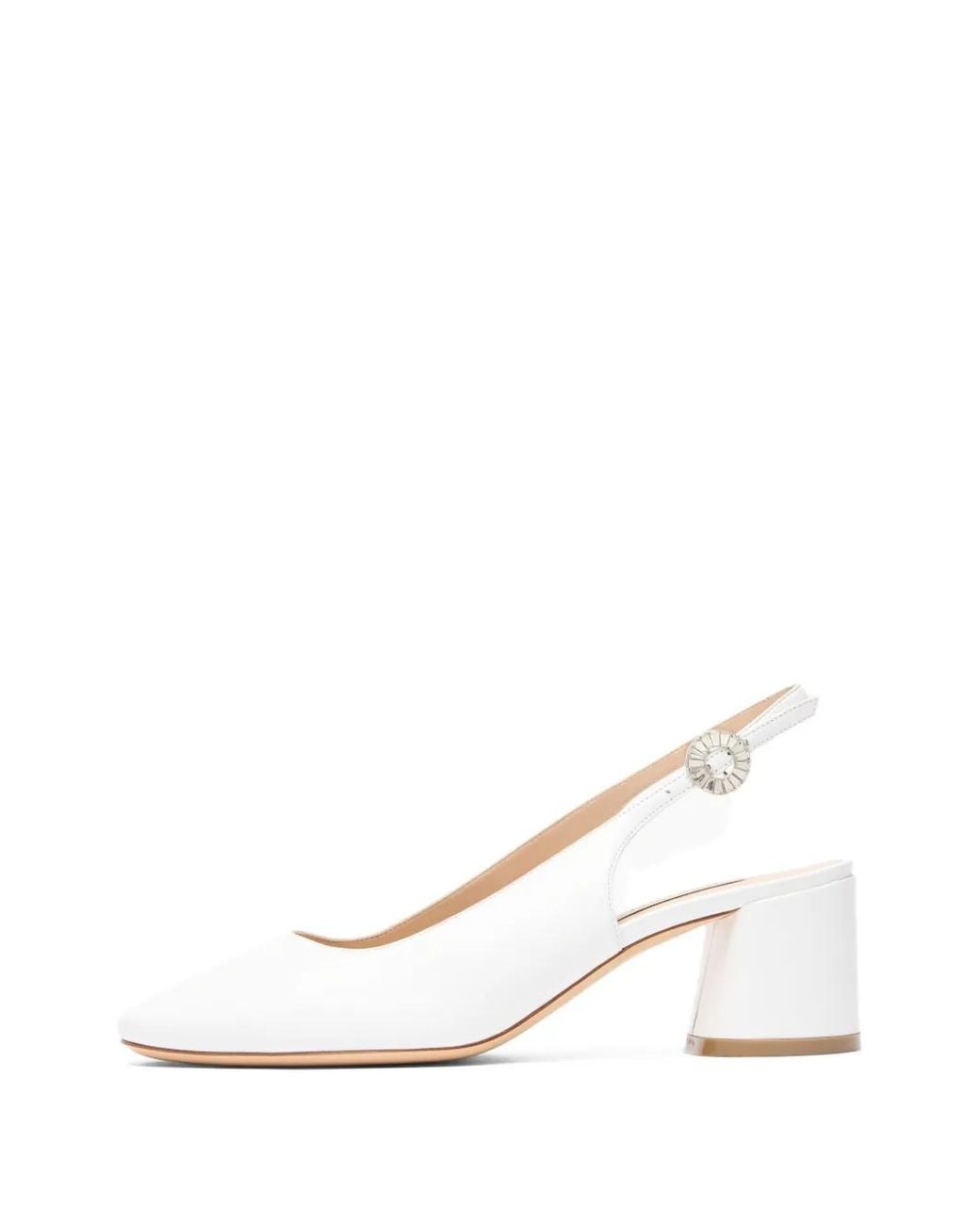 Casadei White Escarpins Cleo 50 Mm À Bride Arrière
