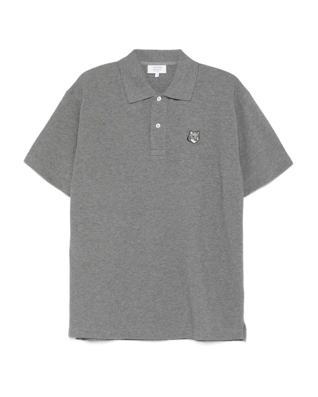 Maison Kitsuné Gray Fox Head Comfort Polo for men