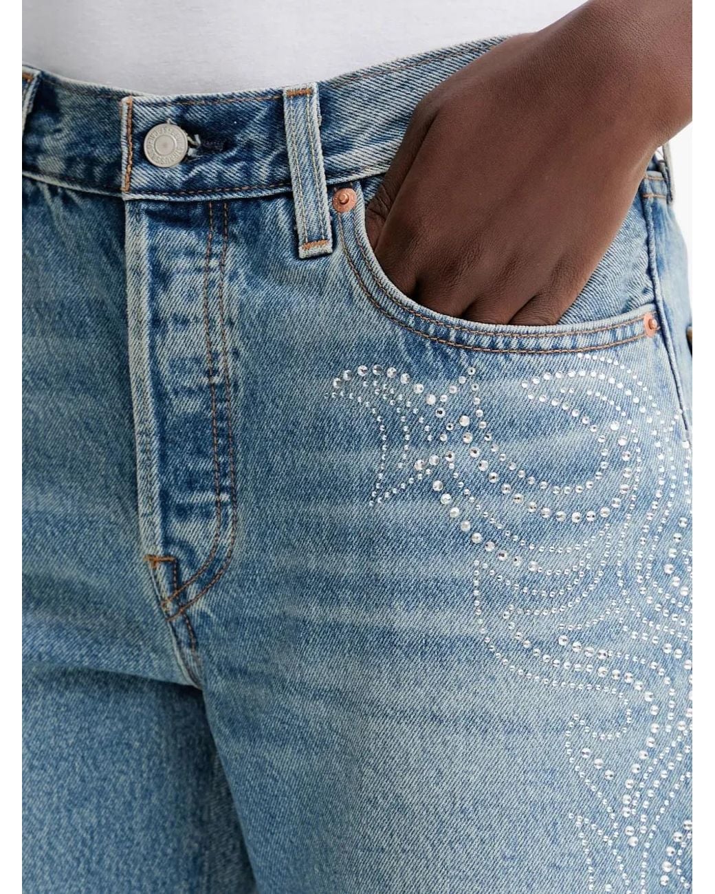 Levi's Blue 501 '90S Embellished Jeans
