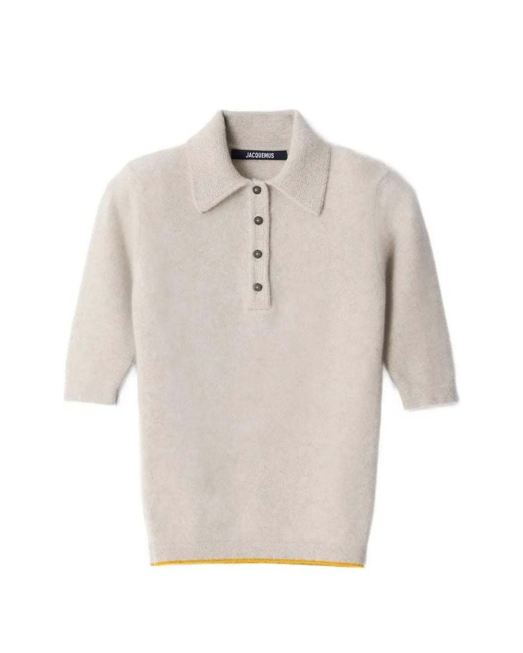 Jacquemus White The Cachemire Polo Shirt