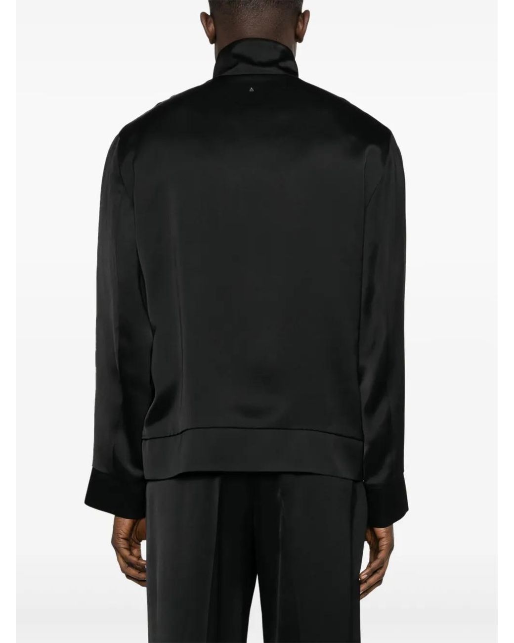 Valentino Garavani Black Rockstud Detailing Bomber Jacket for men