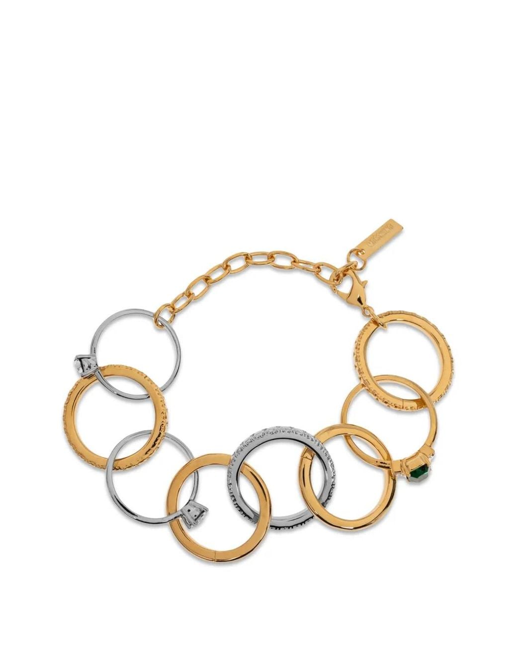 Moschino Metallic Ring-Embellished Bracelet