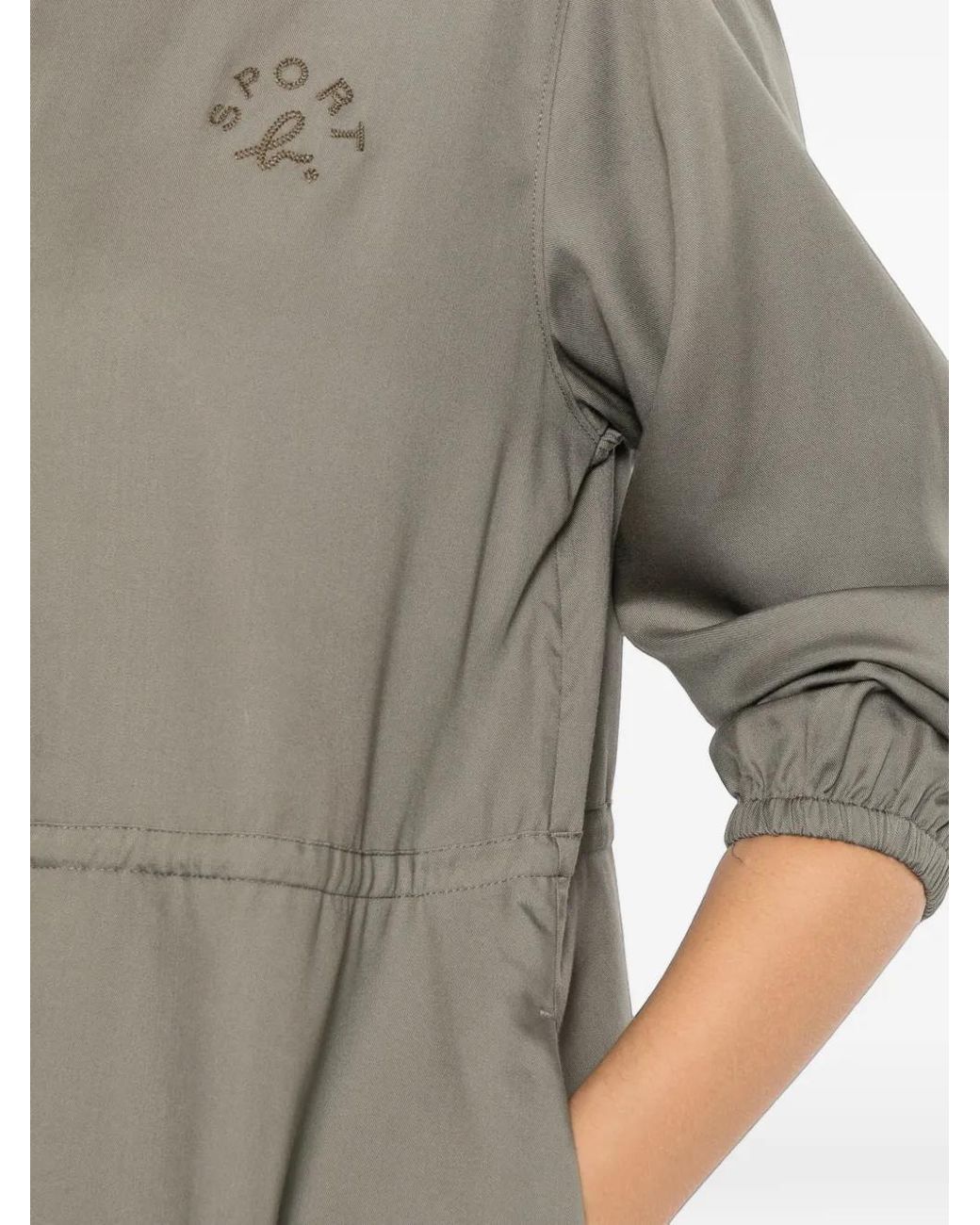 SPORT b. by agnès b. Gray Logo-Embroidered Dress