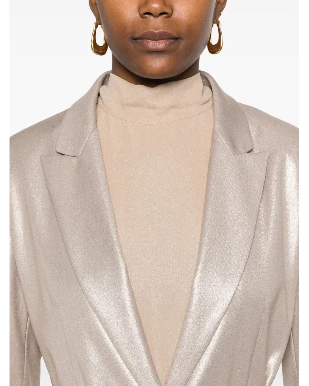 Herno Natural Lamé Blazer