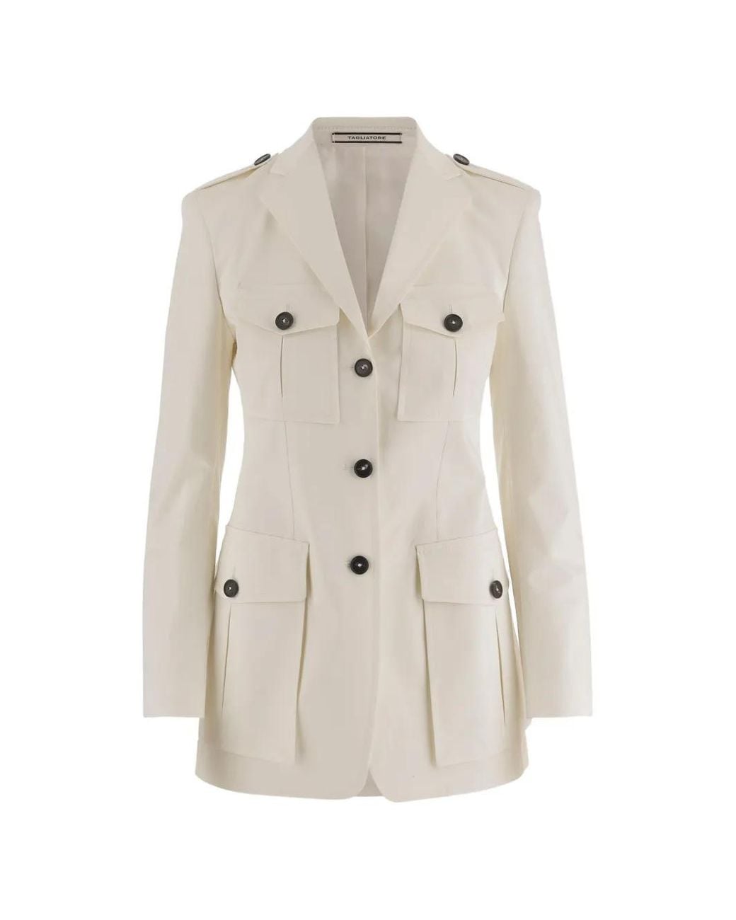 Tagliatore White Single-Breasted Jacket