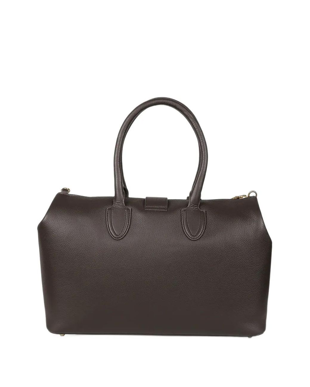 Schell Black Grained Leather Tote Bag