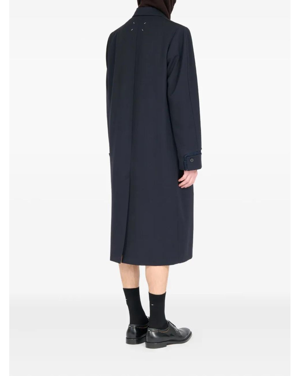 Maison Margiela Blue Button-Front Coat for men