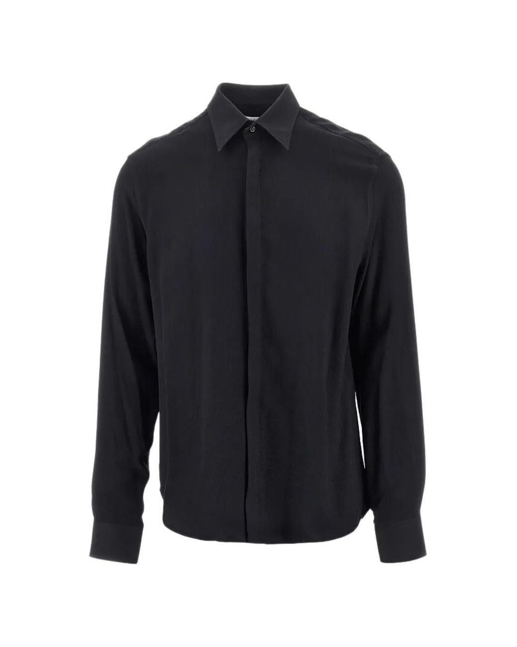 MARSĒM Blue Concealed-Placket Long-Sleeve Shirt for men
