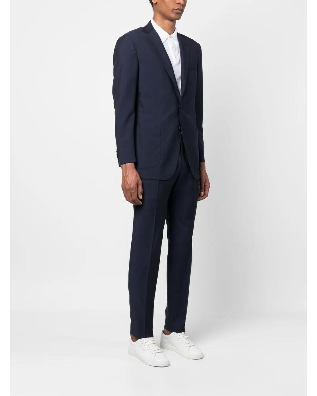Kiton Blue Single-Breasted Tailored Suit for men