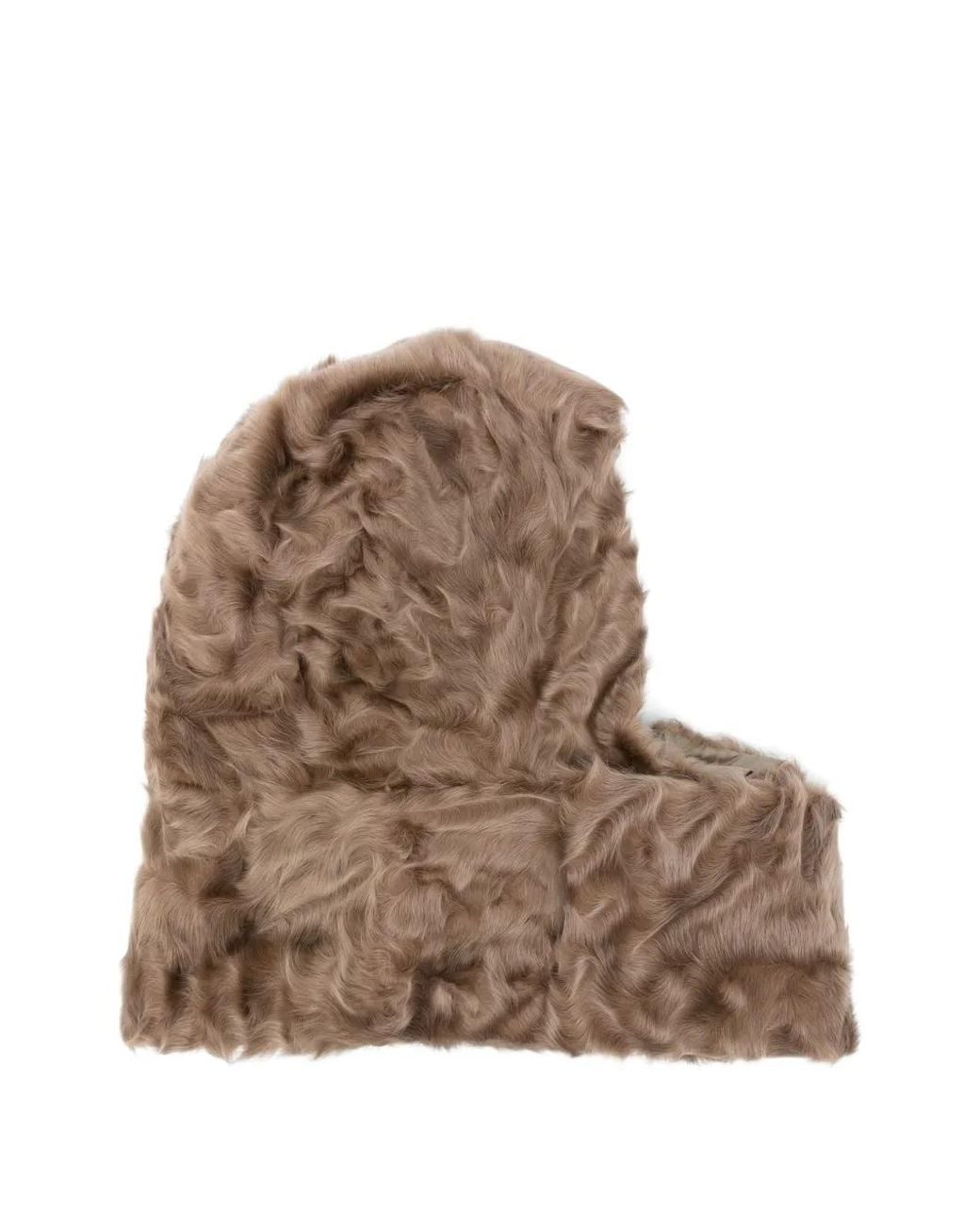Liska Brown Textured-Finish Balaclava