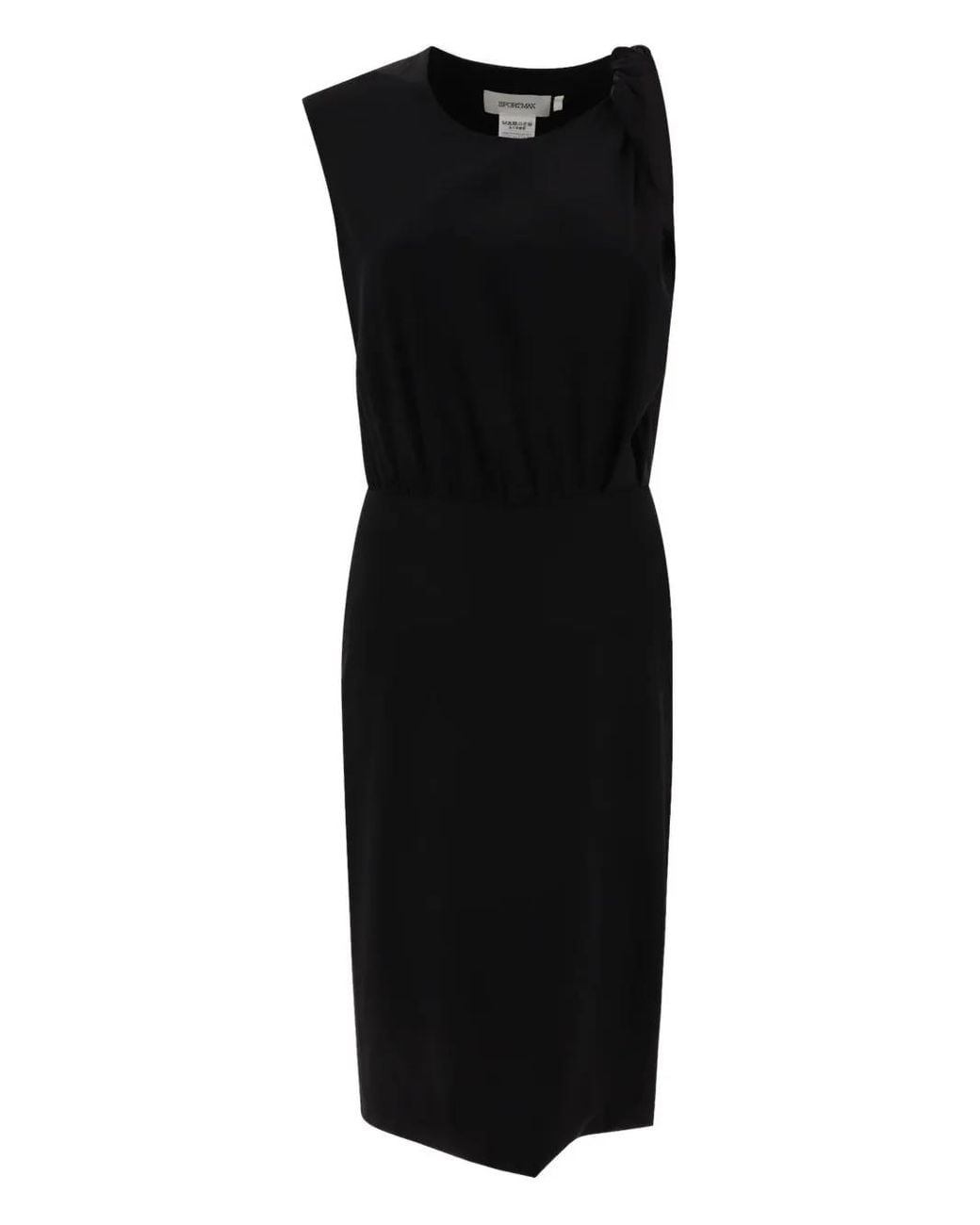 Sportmax Black "Cris" Sleeveless Torchon Dress