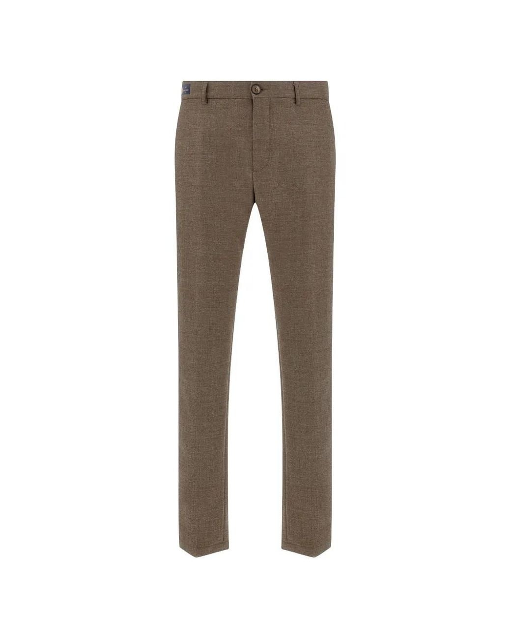 Paul & Shark Gray Bellagio Wool Trousers for men
