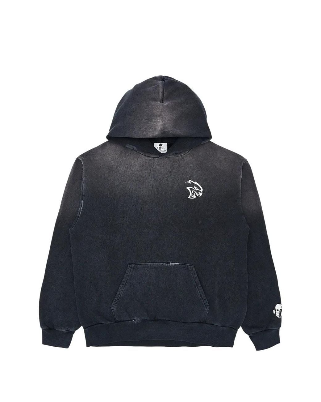Warren Lotas Blue Dodge Srt Loves Atl Logo-Print Faded Hoodie for men