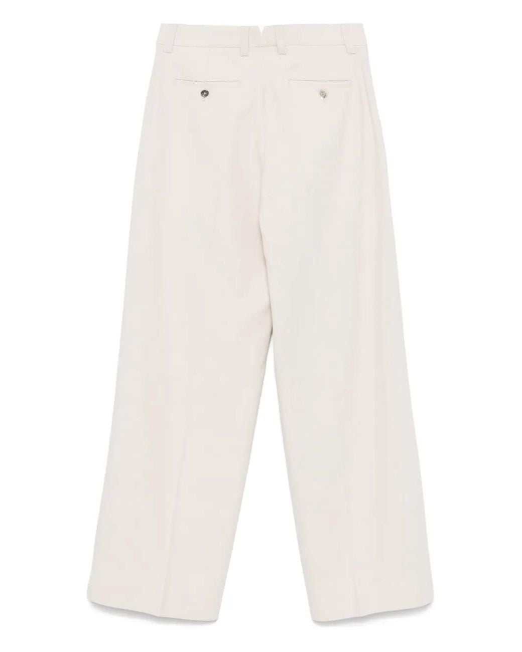 AMI White Light Tailored Trousers