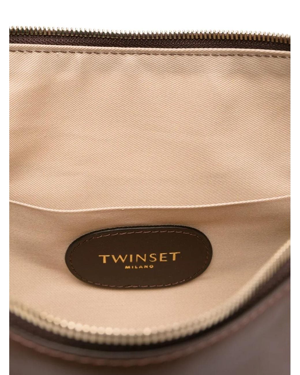 Twinset Brown Liliane Medium Leather Bag