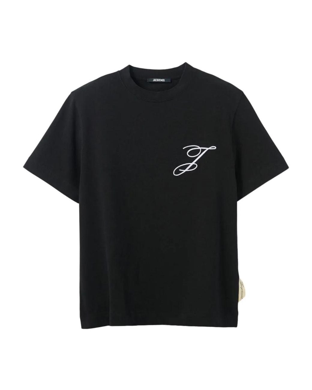 Jacquemus Black Logo-Embroidered T-Shirt